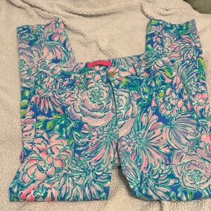 Lilly Pulitzer Floral Jeans - Blue and Pink